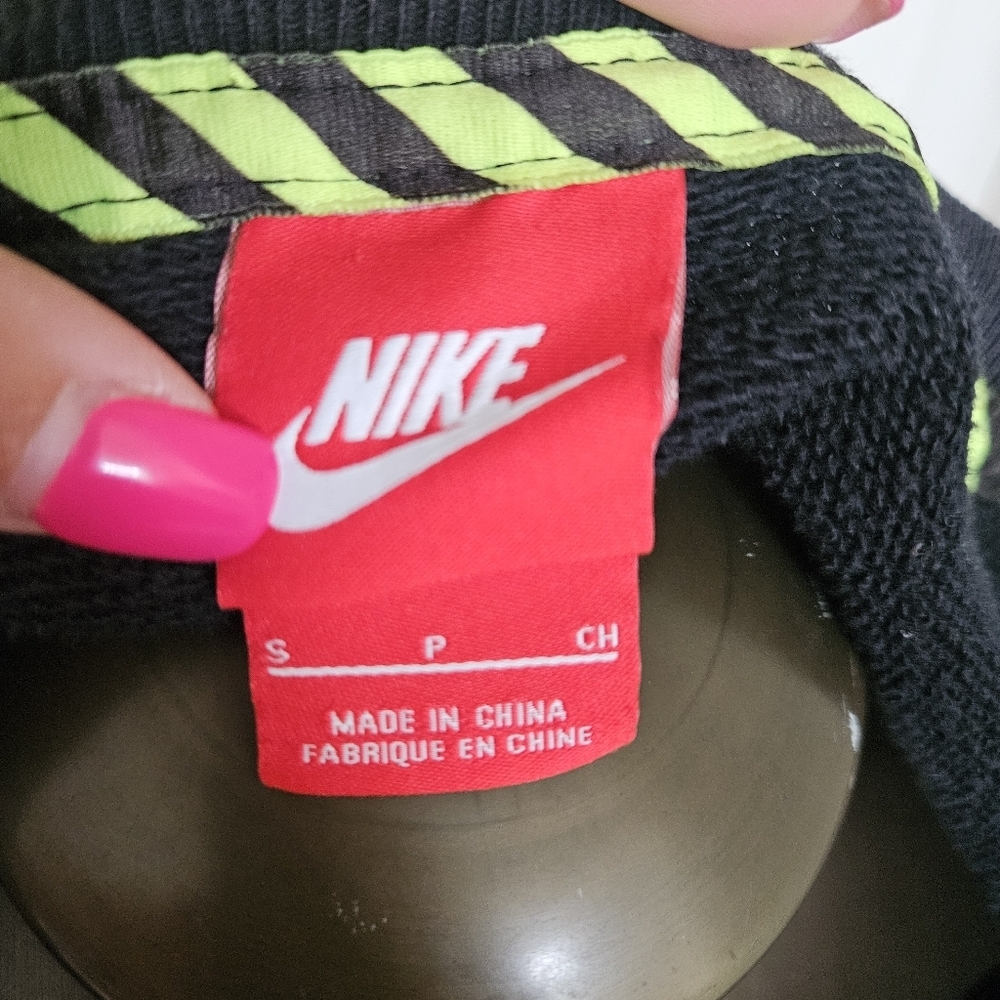 Nike Black Cropped Crewneck Sweatshirt S - Picture 4 of 8